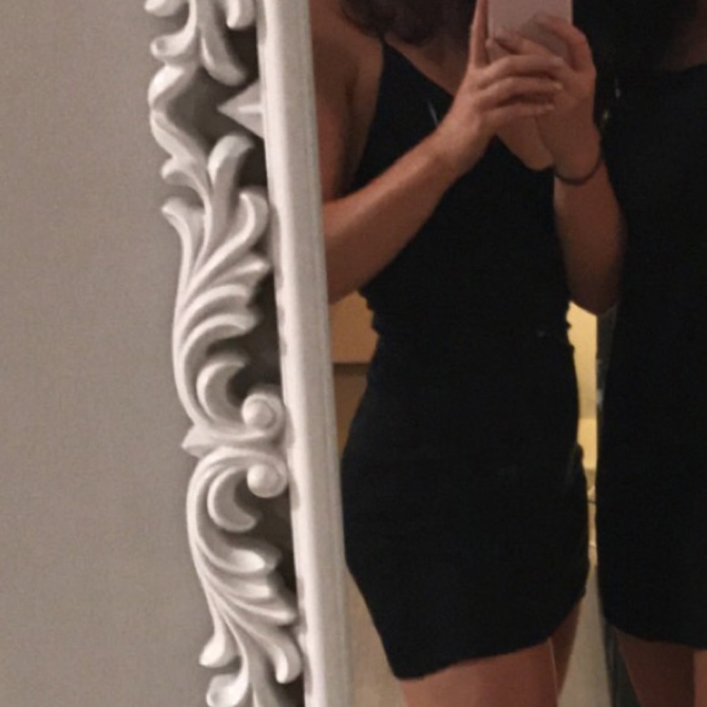 Black mini dress